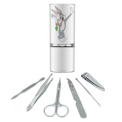 GRAPHICS & MORE Looney Tunes Bugs Bunny What's Up Doc? Stainless Steel Manicure Pedicure Grooming Beauty Care Travel Kit