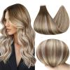 Full Shine Tape in Hair Extensions 40PCS Color 3 Dark Brown to 8 Ash Brown and 22 Blonde 20INCH 100G Tape ins Tape in Human Hair Extensions Seamless Skin Weft Invisible Soft Remy view 1