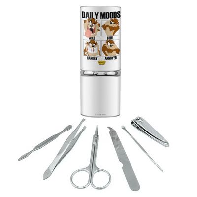 GRAPHICS & MORE Looney Tunes Taz Daily Moods Stainless Steel Manicure Pedicure Grooming Beauty Care Travel Kit