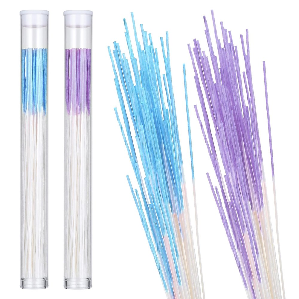 320PCS Ear Hole Floss Piercing Cleaner Floss Ear Hole Care Cleaning Tool Disposable Piercing Aftercare Cleaning Line for Girl (Blue/Purple)