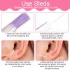 320PCS Ear Hole Floss Piercing Cleaner Floss Ear Hole Care Cleaning Tool Disposable Piercing Aftercare Cleaning Line for Girl (Blue/Purple) view 3