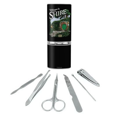 GRAPHICS & MORE Lord of the Rings Welcome to the Shire Stainless Steel Manicure Pedicure Grooming Beauty Care Travel Kit