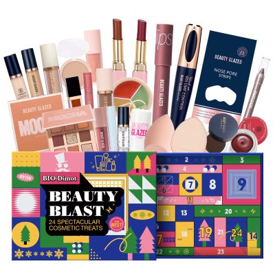 Makeup Advent Calendar 2025, 24 Days Beauty Countdown Calendar Surprise Gift Kit, Holiday Festival Cosmetic Makeup Kit with 24 Beauty Boxes for Women and Girls