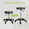 Noomul 2PCS Rolling Swivel Salon Stool Adjustable Hydraulic Tattoo Massage Chair Black view 2