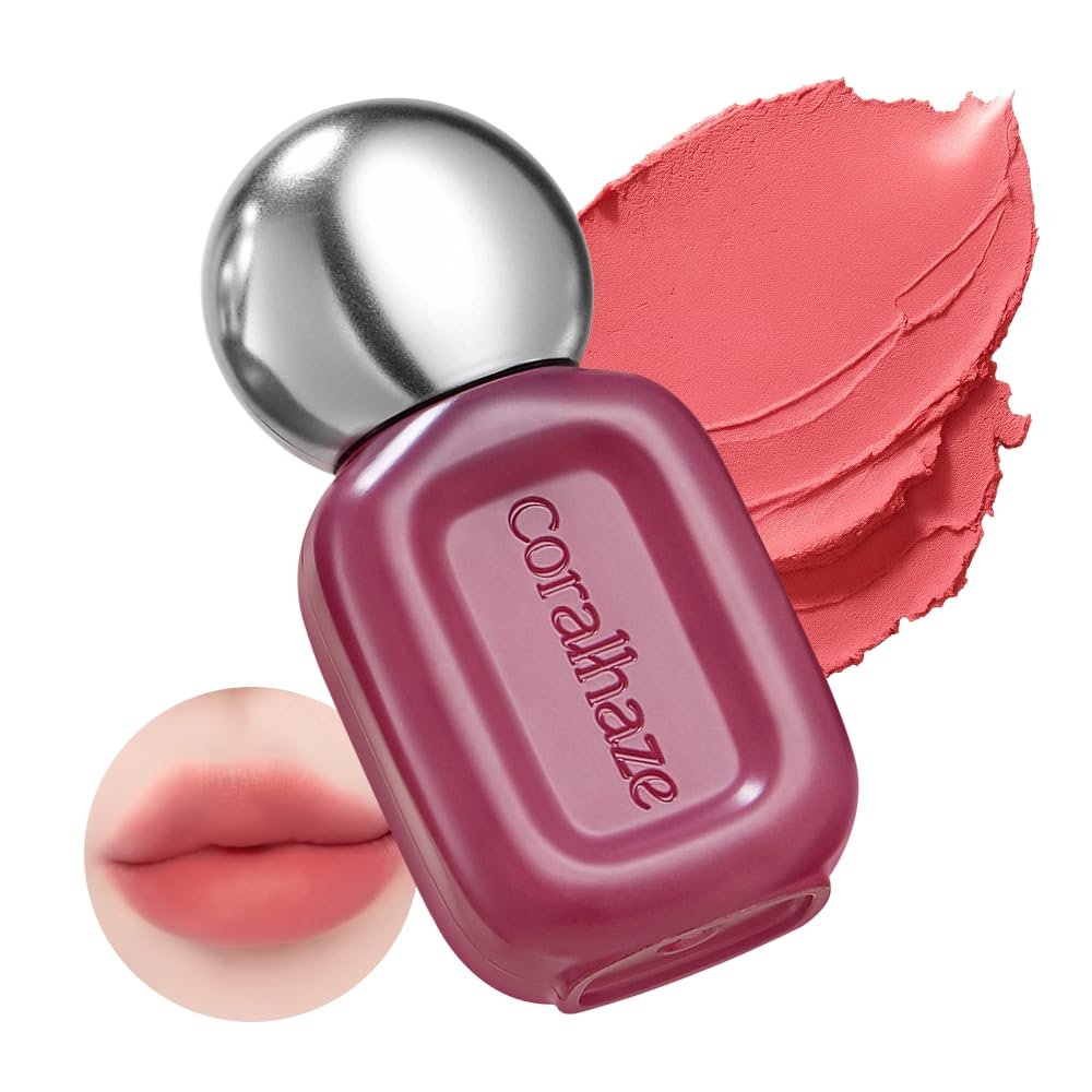 CORALHAZE Bare Velvet Tint #303 Guava Coral 3g, Soft Matte Lip Tint, Creamy Tinted Lip Stain, Velvet Burring Tint, Long Lasting High Pigment, Weightless, 24H Hydration, Lip Makeup, Korean Beauty
