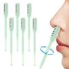 2 in 1 Nasal Hair Cutter, Double Sized Nose Hair Trimmer with Ear Wax Removal Function, 360 Rotating Nose Hair Cutter, Portable Nostril Hair Remover Tool for Men, Women (Green, 6pc) view 1