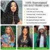13x6 Deep Wave Lace Front Wigs Human Hair 15A Raw Deep Curly Human Hair Wig,Free Part Swiss hd Lace Frontal,Natural HairLine Pre Plucked with Baby Hair,Triple Lifespan (38 Inch) view 3