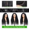 13x6 Deep Wave Lace Front Wigs Human Hair 15A Raw Deep Curly Human Hair Wig,Free Part Swiss hd Lace Frontal,Natural HairLine Pre Plucked with Baby Hair,Triple Lifespan (38 Inch) view 4