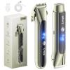 Bikini Trimmer for Women, 2-in-1 Electric Razor with Dual Heads, Ceramic Blade, Waterproof & Rechargeable, Painless Pubic Hair Shaver for Bikini, Underarm, Legs, Face | Stocking Stuffer - MossGreen view 1