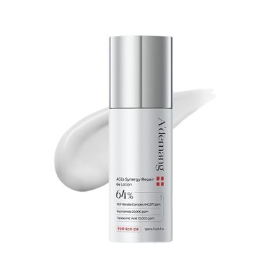 Ademang AGEs Synergy Repair 64 Lotion  with 10GF & Banaba Complex to Combat Glycation, Strengthen Skin Barrier & Restore Radiance  Lightweight Anti-Aging Face Lotion, 120ml [4.05 fl oz]