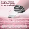 2 in 1 Electric Face Scrubber Silicone Facial Cleansing Brush, Exfoliator Scrubber & Skin Spatula Pore Cleaner Blackhead Remover Tools, Waterproof Face Brush Exfoliating Deep Cleaning Massager, Pink view 4