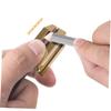 COOLHIYA Golden Makeup Pencil Sharpener for Eyebrow and Eye Pencils Lightweight Cosmetic Sharpening Tool Prevents Breakage for Makeup Kits and Travel view 4
