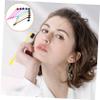 ETHZZLE 10pcs Multi-use Eyebrow Brush Comb with Bristles for Precise Edge Grooming and Lash Brow Styling Suitable for Professional and Home Use Mixed Colors view 4