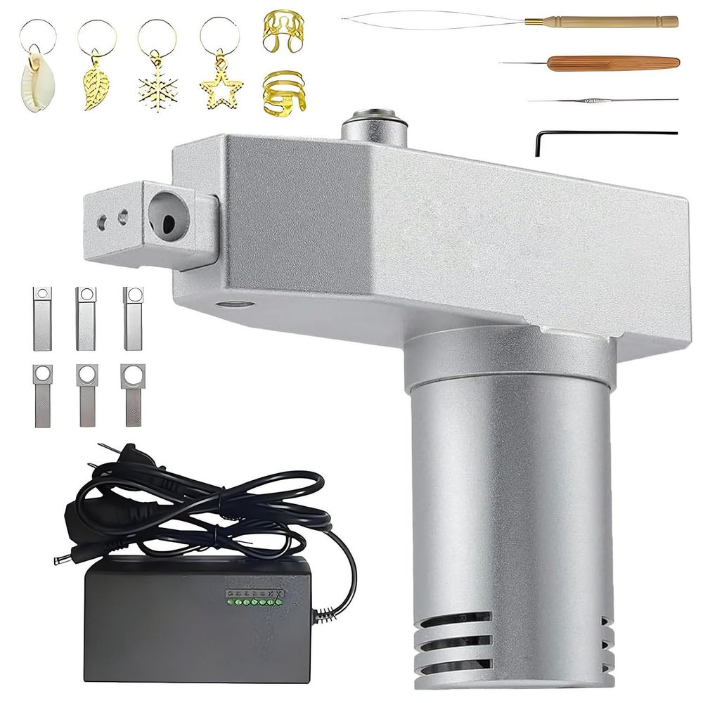 Automatic Dreadlock Machine,Portable Handheld Instant Loc Machine with 6 Replacement Holes,Can be Directly Work on Head or Braiding Synthetic Hair