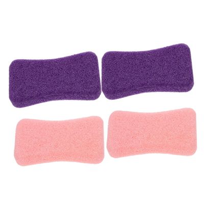 COOLHIYA 4Pcs Foot Callus Removers Pedicure Tool Washable Foot Scrubber for Dead Skin Removal Exfoliating Care Supplies with Gentle Grinding Surface for Smooth