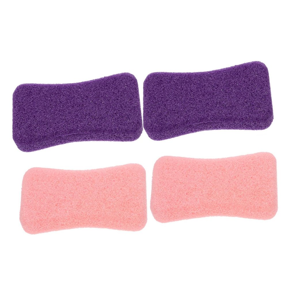 COOLHIYA 4Pcs Foot Callus Removers Pedicure Tool Washable Foot Scrubber for Dead Skin Removal Exfoliating Care Supplies with Gentle Grinding Surface for Smooth