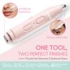 Vankoo Facial Hair Remover & Eyebrow Trimmer - 2 in 1 Eyebrow & Face Shaver for Women - Rechargeable Face Razors for Women with Built-in LED Lights - Painless Hair Removal for Flawless Skin & Makeup view 2