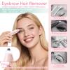 Vankoo Facial Hair Remover & Eyebrow Trimmer - 2 in 1 Eyebrow & Face Shaver for Women - Rechargeable Face Razors for Women with Built-in LED Lights - Painless Hair Removal for Flawless Skin & Makeup view 4