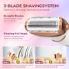 2025 BLIBEE Women's Electric Shaver and Bikini Trimmer, Electric Razor for Women, 2-in-1 Painless Hair Remover for Face Legs Underarms & Bikini Area, Waterproof for Wet and Dry Use, USB Rechargeable view 2