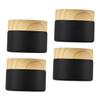 COOLHIYA 4Pcs Small Glass Cosmetic Jars for Travel Creams and Lotions Wide-mouth Glass Containers for Easy Filling and Dispensing Portable Makeup Storage for Everyday Use view 1