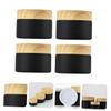 COOLHIYA 4Pcs Small Glass Cosmetic Jars for Travel Creams and Lotions Wide-mouth Glass Containers for Easy Filling and Dispensing Portable Makeup Storage for Everyday Use view 2