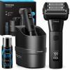 Electric Shaver for Men - Trimcoo 5-Blade Foil Razor Kit | Gentle on Sensitive Skin | Self-Cleaning Center, USB-C Charging, 180min Runtime, IPX7 Wet/Dry Use with Pop-Up Trimmer, Ideal Grooming Gift view 1
