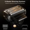 Electric Shaver for Men - Trimcoo 5-Blade Foil Razor Kit | Gentle on Sensitive Skin | Self-Cleaning Center, USB-C Charging, 180min Runtime, IPX7 Wet/Dry Use with Pop-Up Trimmer, Ideal Grooming Gift view 3