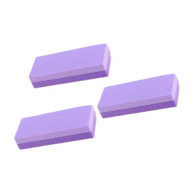 COOLHIYA 3Pcs Double-Sided Foot Scrubbers PU Callus Remover Pumice Stones for Dead Skin Exfoliation Ergonomic Pedicure Tools for Heel Care and Smooth Feet Purple