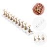 ETHZZLE Creative Extended Metal Nail Holder for Nail Art Practice Lightweight and Space-saving Display Stand for Manicure Pedicure Training Gold Elegant Base Design Portable Rack for Home view 2