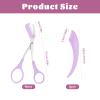 2PCS Eyebrow Scissors with Comb, Stainless Steel Professional Eyebrows Trimmer, Hair Removal Eyebrow Scissors, Eye Brow Shaping Tool for Men and Women view 2