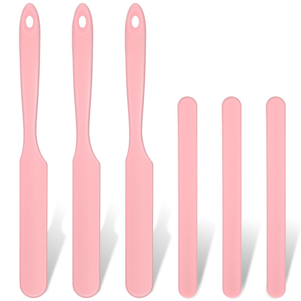 6 Pcs Silicone Wax Applicator Non-stick Waxing Applicator Hair Removal Sticks Applicators Spatula Beauty Cosmetics Waxing Applicators Reusable Hard Wax Scraper for Home Salon Body Use