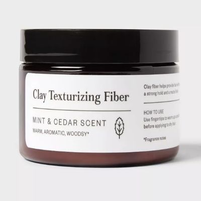 Goodfellow & Co Clay Texturizing Fiber, Mint & Cedar Scent, Strong Hold Hair Styling Pomade, 4 oz