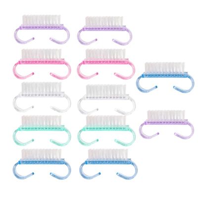 12-Pack Assorted Color Nail Brush, Heavy-Duty Handle Grip Fingernail & Toe Scrubber, Professional Manicure & Pedicure Cleaning Brushes for Men and Women, Bathroom & Kitchen Essentials