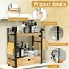 2-Tired Bathroom Counter Organizers and Storage, Bathroom Countertop Organizer with Drawer, Solid Wood Skincare Perfume Organizer for Vanity Kitchen Corner Shelf Office Countertop (Light Brown) view 4