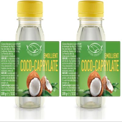 Artekas Innovation COCO-CAPRYLATE - Liquid - 100 g | 3.52 oz - Emollient - For Formulations and DIY Skin, Body, Face, Personal, Hair Care - Shower Products, Conditioning, Shampoos (Pack of 2)