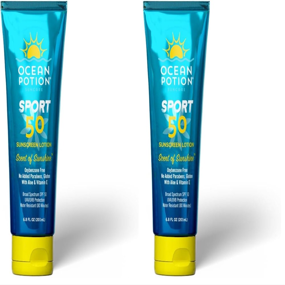 Ocean Potion Sport Sunscreen Lotion SPF#50 6.8oz (Pack of 2)