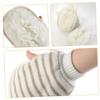 ETHZZLE 2pcs Flax Bath Exfoliating Gloves Soft Dead Skin Remover Shower Mitts for Deep Back Cleansing Compact Lightweight Body Scrubber for Home and Travel Use view 3