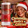 Christmas Body Glitter Stick,Face Hair Glitter for Kids Women Makeup,Waterproof Christmas Hair Accessories,Singer Concert Festival Rave Glitter Gel,Mermaid Sequins Long Lasting Face Paint Gel Kit,Red view 4