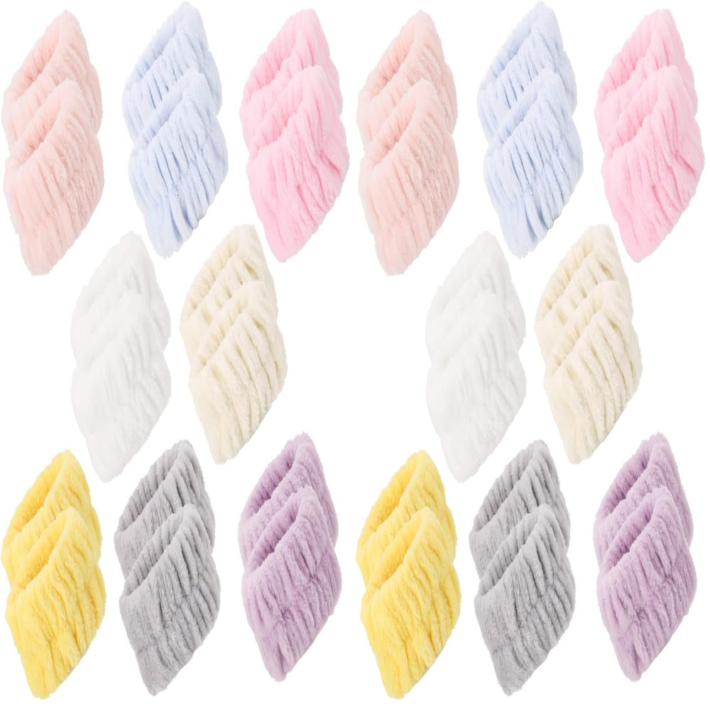 BTYMS 16 Pcs Women Face Wash Wristbands Microfiber Wrist Washband Spa Washband Wrist Towels for Washing Face, Prevent Water Running Down The Arms (Pack of 2)