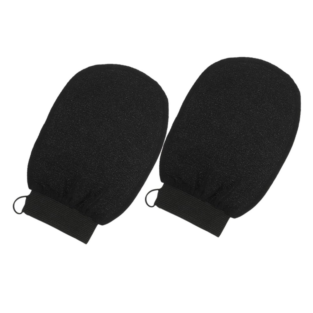 LALADEFIEE 2Pcs Exfoliating Bath Gloves Rayon Body Scrubber Shower Mitts for Dead Skin Removal Reusable Shower Gloves for Smooth Skin Neck Shoulders Feet Cleaning