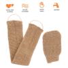 COOLHIYA 2pcs Ramie Jute Bath Exfoliator Scrubber Lightweight Back Scrubber Strap and Glove for Deep Shower Cleansing Suitable for Arms Legs Chest view 3
