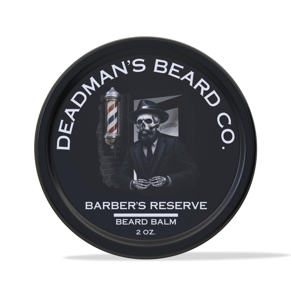Deadman's Beard Co. | Men's Premium Beard Balm - Style and Protect Your Beard | Made In The U.S.A | (2 Ounces, Barber's Reserve - Bright Citrus, Herbal Green Notes, Tonka & Oakmoss)