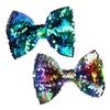 COOLHIYA 2pcs Reversible Sequins Bow Knot Hair Clips for Decorative Hair Barrettes for Ponytail Bun Braided Styles Green Accessories view 1