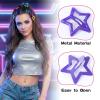 100pcs Star Clips Hair Snap Star Barrettes 20 Candy Colors Y2k Hair Clips, Dopamine Mixed Color Cute Five-Stars Clip for Crushing Hairs Fringe Side view 2