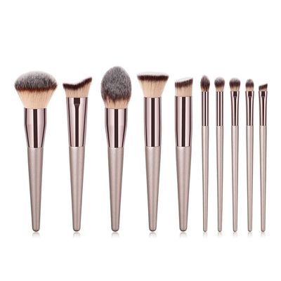 10 Piece Makeup Brush Set Eye Shadow Cheek Red Powder Full Tool