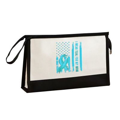 I Wear Teal For My Best Friend Cosmetic Bags For Travel