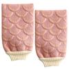 COOLHIYA 2Pcs Pink Exfoliating Bath Gloves Mermaid Shower Mittens Deep Cleansing Body Scrubber for Smooth Skin Suitable for All Ages Bathroom Accessories view 1