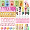 55Pcs Skin Care Kids Spa Party Supplies for girls,Party Favors Skincare Fruit Face Masks,Lip Masks,Eye Patches,Hand Cream,Lip Balm,Thank You Gifts,Spa Birthday Sleepover Party Supplies for Women view 1