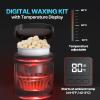 Wokaar Nose Wax Kit for Eyebrow and Ear Hair | 100gWax, 50 Face Waxing Sticks | USB-C(5V/2A) Wax Warmer | Hair Removal Kit for Men & Women | 15 Pre/Post Wipes, Ear and Mustache Guards & Earplug view 2