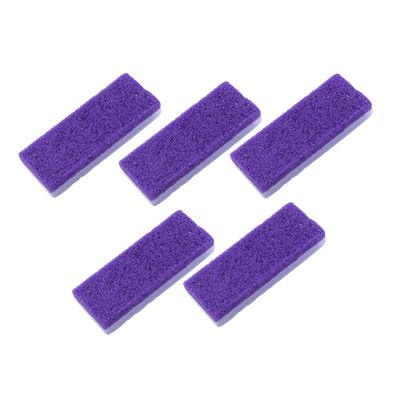 COOLHIYA 5Pcs Double-Sided Pedicure Pumice Stone Foot Care Scrubbers Dead Skin Callus Remover Ergonomic PU Material for Smooth Feet Exfoliation and Skin Health Purple